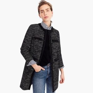 Tweed Lurex® lady coat with braided trim